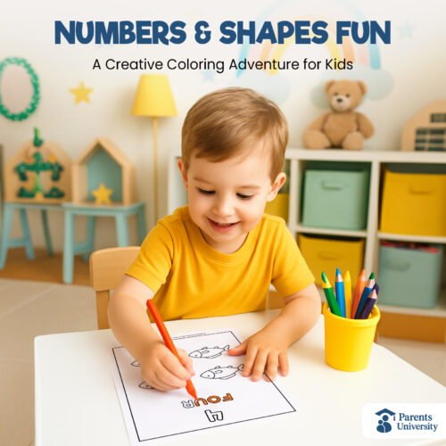 Numbers & Shapes Coloring Book